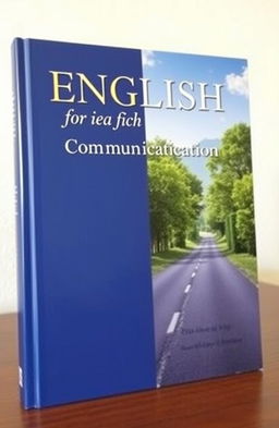 A visually striking book cover, with the left half in a deep, rich dark blue color and the right half showcasing a beautiful, scenic road surrounded by lush greenery and trees