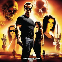 A high-quality digital art image showcasing a movie poster for 'Terminator: Nemesis'