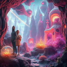 A captivating visual representation of an unearthly scene, showcasing extraordinary elements that defy the norms of reality