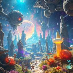 A captivating visual representation of an unearthly scene, showcasing extraordinary elements that defy the norms of reality
