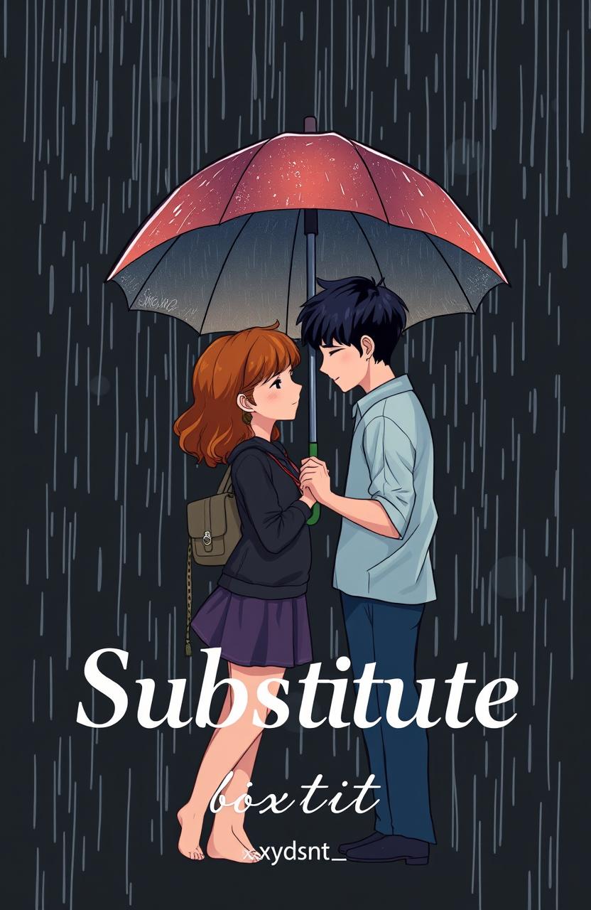 A striking book cover for 'Substitute' featuring vibrant animated illustrations