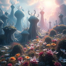 A stunning visual representation of a preternatural scene, featuring elements that evoke a sense of the extraordinary and the mystical