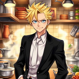 A detailed portrait of Vinsmoke Sanji, the beloved chef and fighter from the anime 'One Piece'