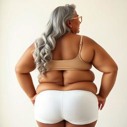 A 55-year-old Indian plus-size woman, characterized as a cougar, exuding confidence with her buxom and voluptuous figure