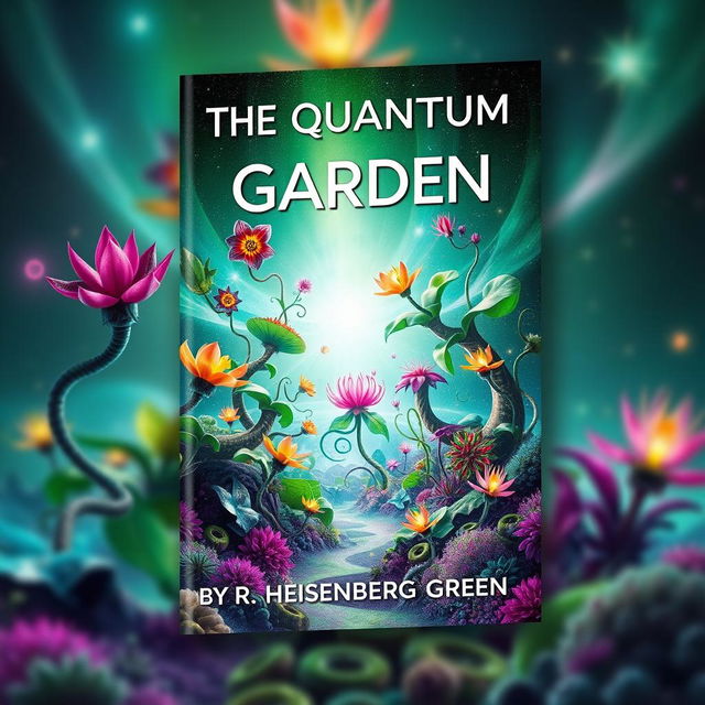 A book cover design for 'The Quantum Garden' by Dr