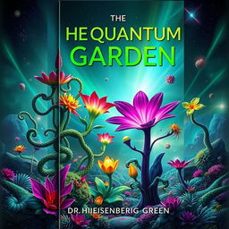 A book cover design for 'The Quantum Garden' by Dr