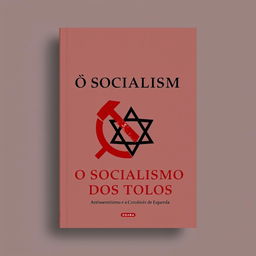 A minimalist and sophisticated book cover design for 'O Socialismo dos Tolos: Antissemitismo e a Corrosão dos Valores de Esquerda'