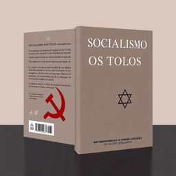 A minimalist and sophisticated book cover design for 'O Socialismo dos Tolos: Antissemitismo e a Corrosão dos Valores de Esquerda'