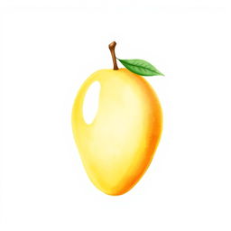 A hand-drawn illustration of a mango, featuring soft, artistic lines and warm tones that mimic a watercolor painting, creating a natural and handcrafted feel