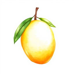 A hand-drawn illustration of a mango, featuring soft, artistic lines and warm tones that mimic a watercolor painting, creating a natural and handcrafted feel