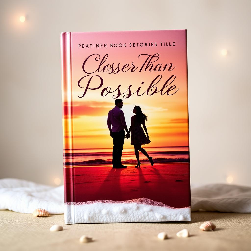 A romantic book cover for the title 'Closer Than Possible', featuring a dreamy and intimate scene that captures the essence of a love story