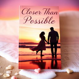 A romantic book cover for the title 'Closer Than Possible', featuring a dreamy and intimate scene that captures the essence of a love story