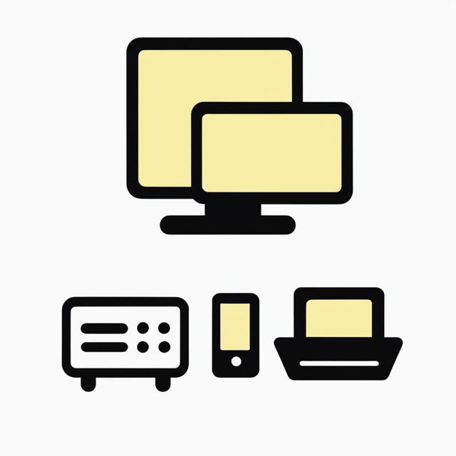 This is a high-quality digital art icon representing a desktop computer