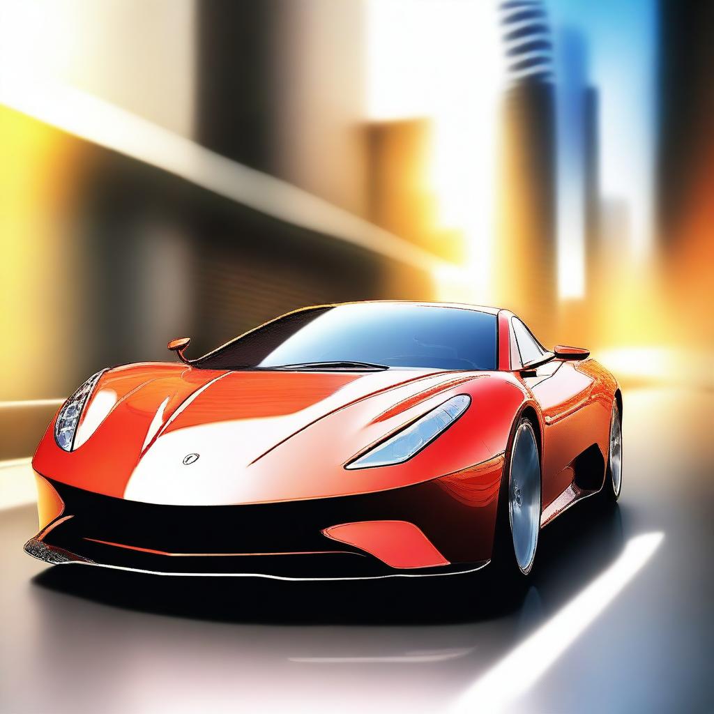 A high-quality digital art of a sleek, sport car