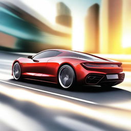 A high-quality digital art of a sleek, sport car