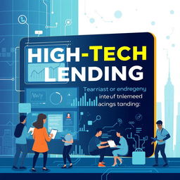 An engaging and modern business image representing the theme of the book 'High-Tech Lending: The Rise of Online and Peer-to-Peer Lending'