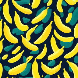 A seamless pattern of a simple and minimalist banana fruit illustration