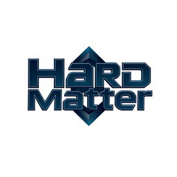 A modern and sleek logo design for 'Hard Matter', featuring bold, dynamic typography with a futuristic feel