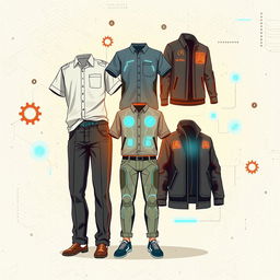 An artistic representation of clothing as a technological product we often overlook