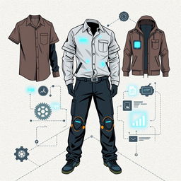 An artistic representation of clothing as a technological product we often overlook