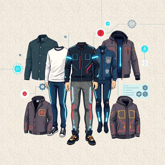 An artistic representation of clothing as a technological product we often overlook