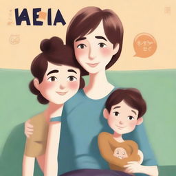 A high-quality digital art book cover for 'Help! I'm (single) mom'