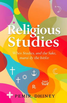 A vibrant book cover design for a study of religious studies