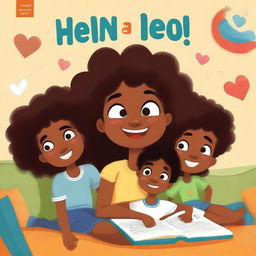 A high-quality digital art book cover for 'Help! I'm (single) mom'