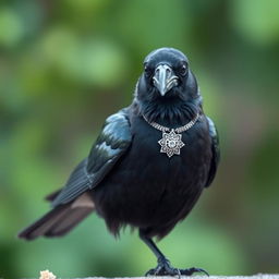 A small crow with a beautiful face and striking black eyes, showcasing its cute body