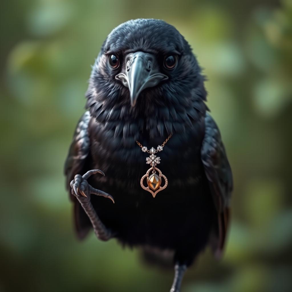 A small crow with a beautiful face and striking black eyes, showcasing its cute body