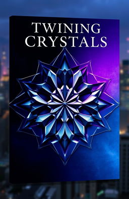A stunning urban fantasy book cover featuring a tessellated graphic that beautifully transitions from dark to light, inspired by the intricate forms of Twinning Crystals