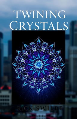 A stunning urban fantasy book cover featuring a tessellated graphic that beautifully transitions from dark to light, inspired by the intricate forms of Twinning Crystals