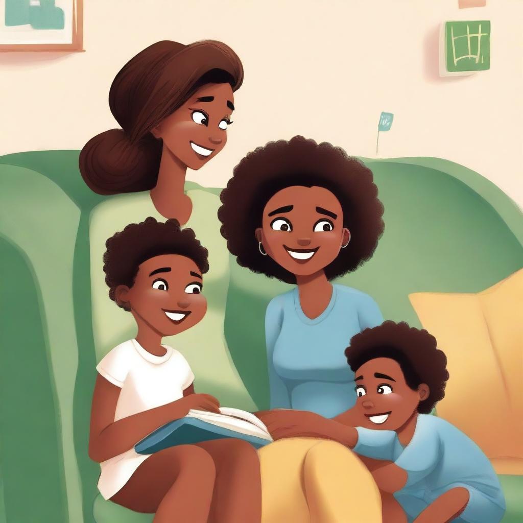 A high-quality, digital art illustration for a book cover titled 'Help! I'm (single) mom'