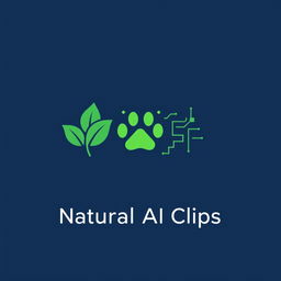 A modern, minimalist logo for a YouTube channel named 'Natural AI Clips'