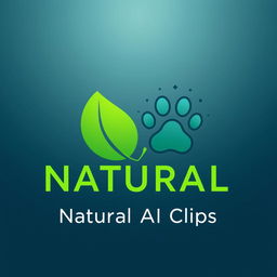 A modern, minimalist logo for a YouTube channel named 'Natural AI Clips'