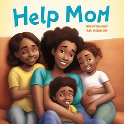 A high-resolution, photorealistic book cover for 'Help! I'm (single) mom'