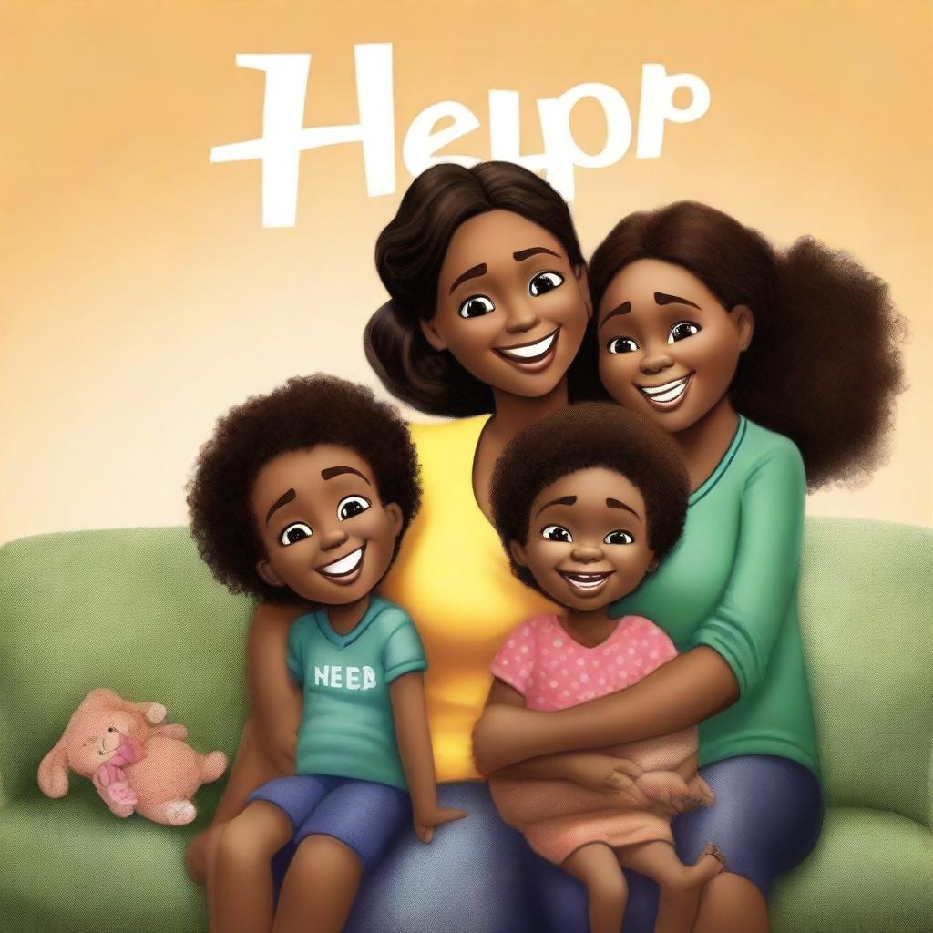 A high-resolution, photorealistic book cover for 'Help! I'm (single) mom'