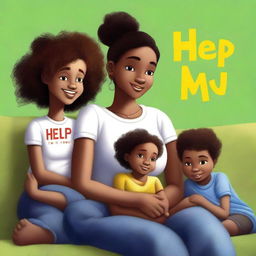 A high-resolution, photorealistic book cover for 'Help! I'm (single) mom'