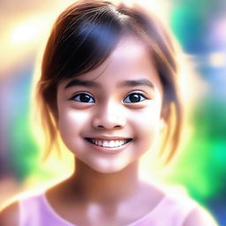 A high-quality digital art image that captures the essence of a young girl