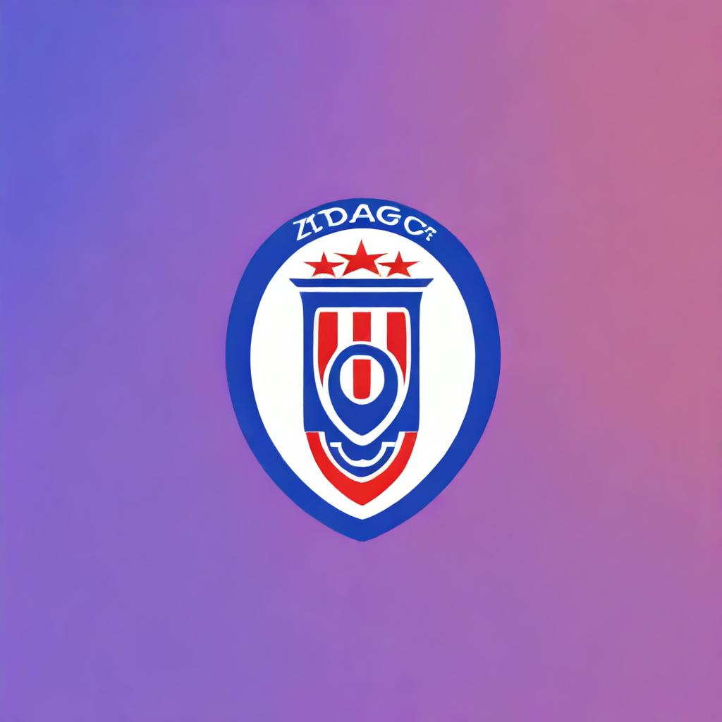 A high-quality digital art image prominently displays the logo of Dinamo Zagreb