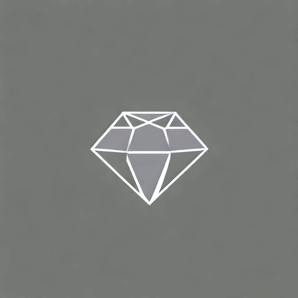 A high-quality, digital art image of a diamond logo