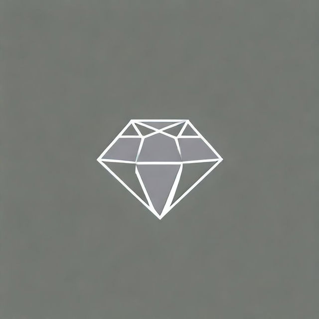 A high-quality, digital art image of a diamond logo