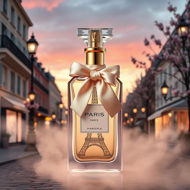 A beautifully redesigned perfume bottle inspired by Parisian elegance and fashion