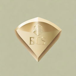 A high-quality digital art image featuring a gold diamond logo