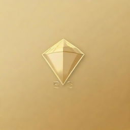 A high-quality digital art image featuring a gold diamond logo