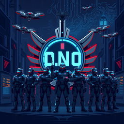 A pixel art design for O