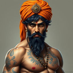An ultra-realistic depiction of a Rajput King named Jayasingh