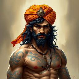 An ultra-realistic depiction of a Rajput King named Jayasingh