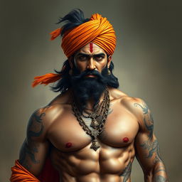 An ultra-realistic depiction of a Rajput King named Jayasingh