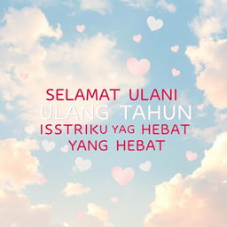A beautiful sky scene filled with soft clouds, creating a peaceful and loving atmosphere